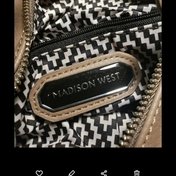 MADISON West Handbag brown chain strap shoulder - Picture 4 of 5